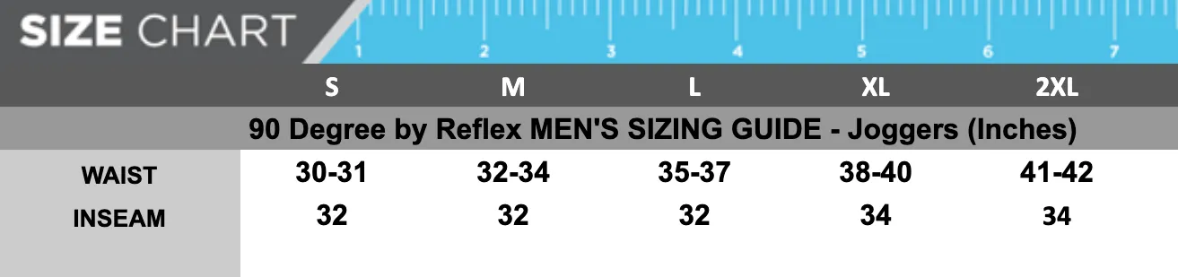 90 Degree Men's Jogger Pants with Hidden Back Pocket