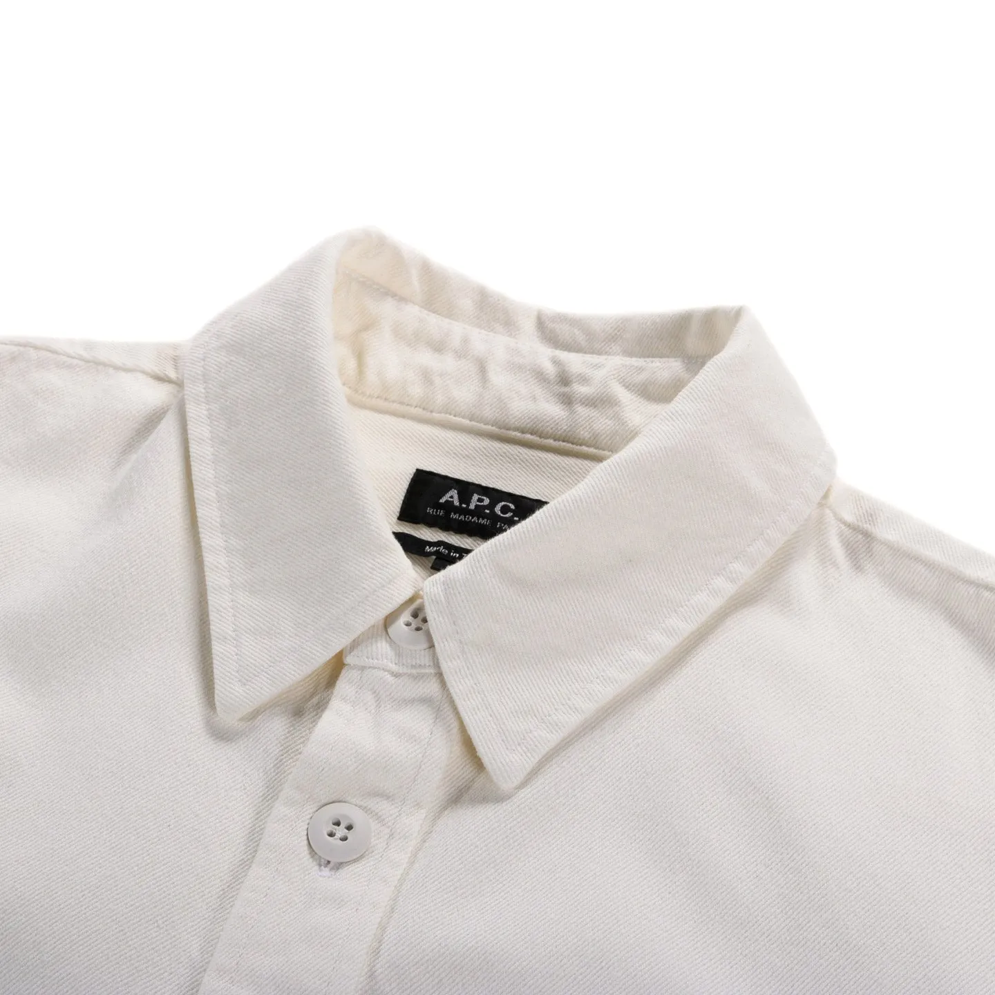 A.P.C. BASILE BRODEE OVERSHIRT BLANC