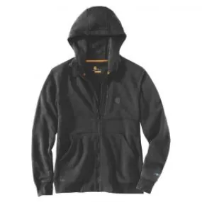 Carhartt&#x20;103851&#x20;Force&#x20;Delmont&#x20;full-zip&#x20;hooded&#x20;sweatshirt&#x20;-&#x20;Black&#x20;heather