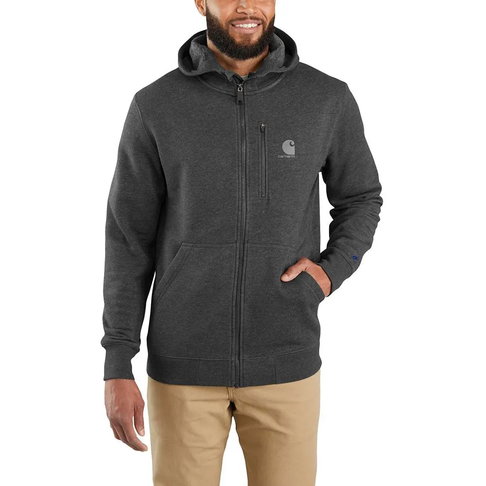 Carhartt&#x20;103851&#x20;Force&#x20;Delmont&#x20;full-zip&#x20;hooded&#x20;sweatshirt&#x20;-&#x20;Black&#x20;heather