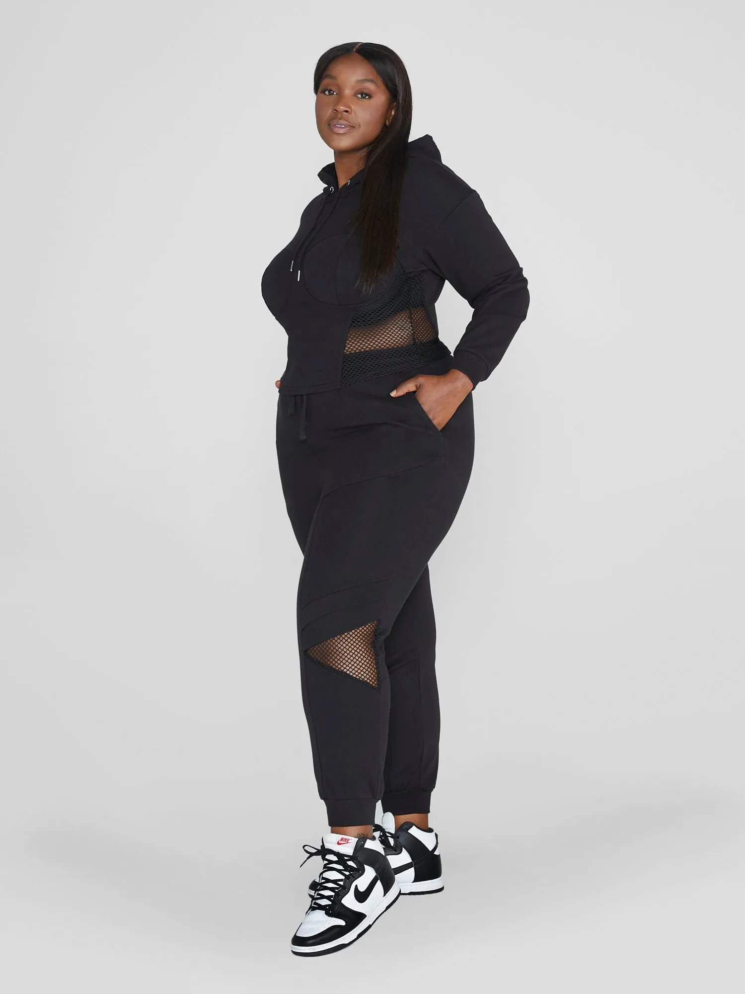 Katina Side Mesh Hoodie