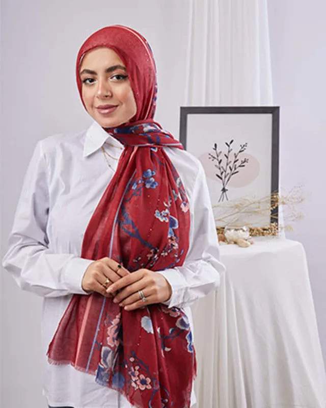 Printed Sequin Scarf