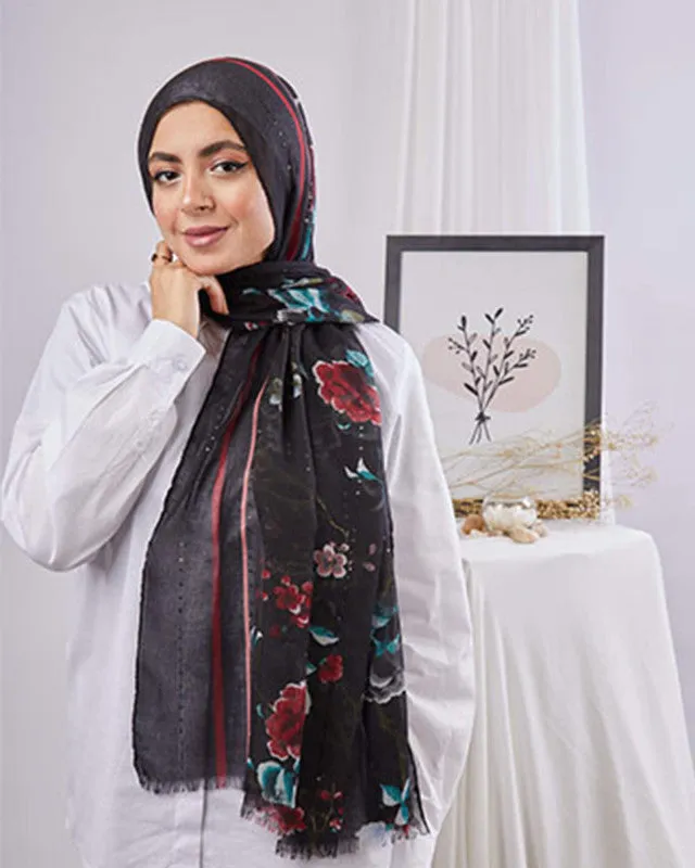 Printed Sequin Scarf