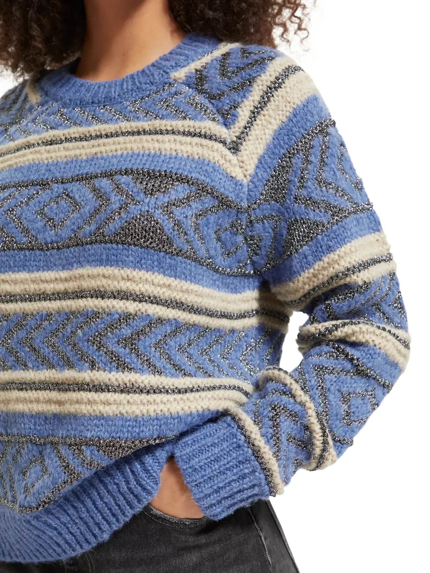 Scotch & Soda Metallic Fair Isle Jumper