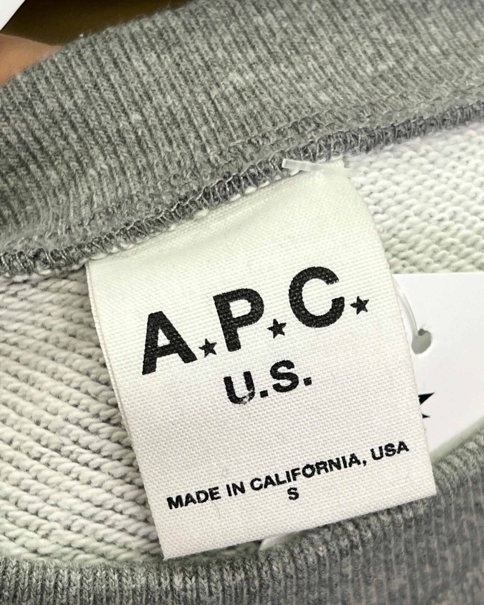 Size S - A.P.C. Grey Marle Jumper