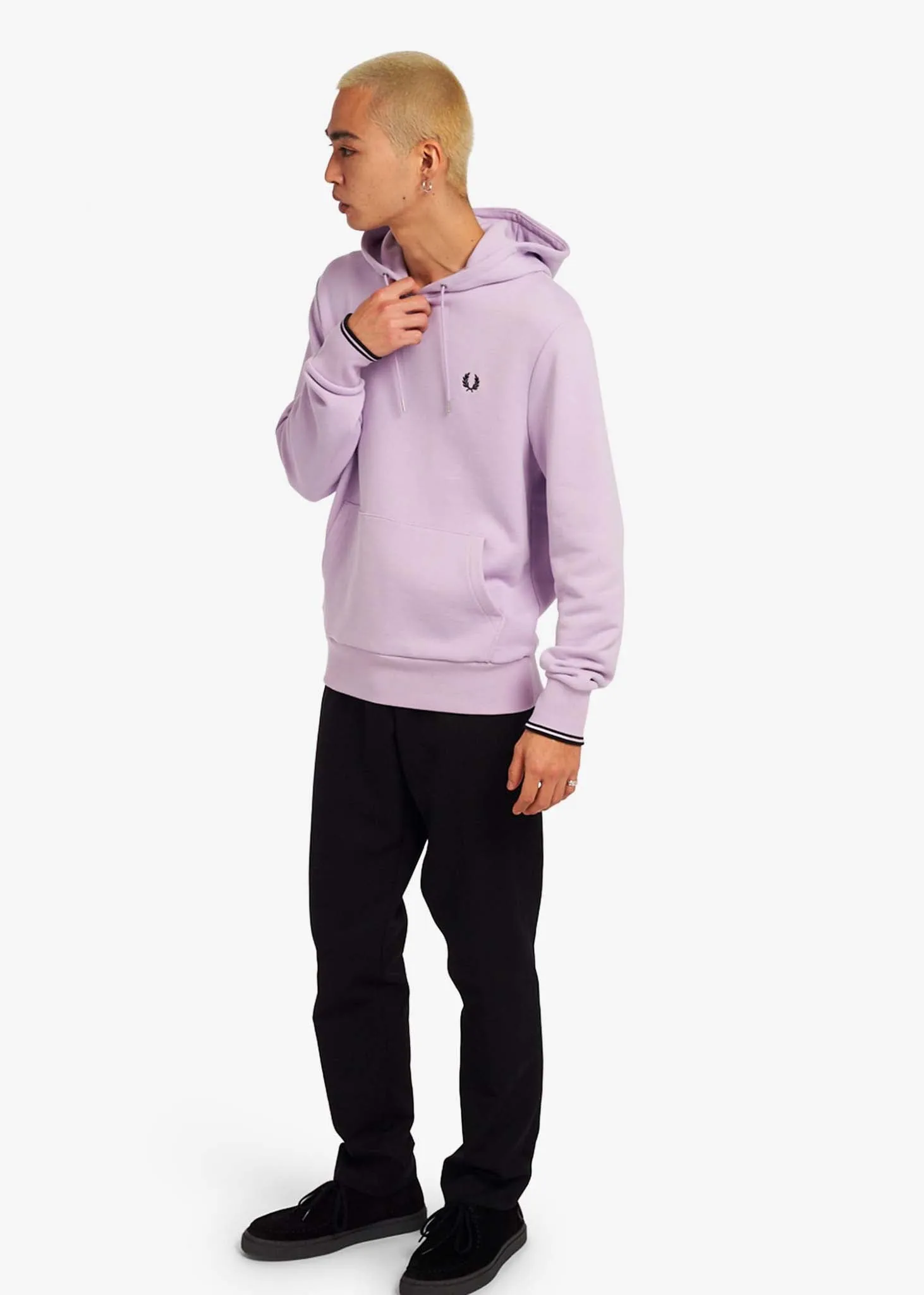 Tipped hooded sweatshirt - lilac soul